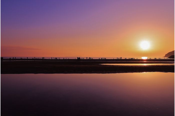 夕日